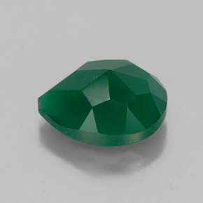 Ágata verde natural de 2,57 ct, transparente, transparente / translúcido