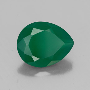 Ágata verde natural de 2,17 ct, transparente, transparente / translúcido