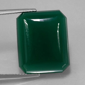 Ágata verde natural de 16,16 ct, transparente, transparente / translúcido