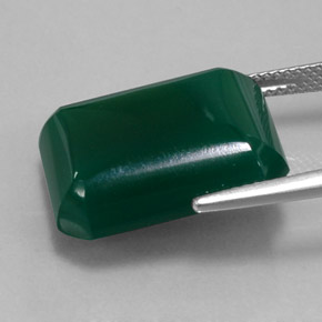 Ágata verde natural de 16,16 ct, transparente, transparente / translúcido