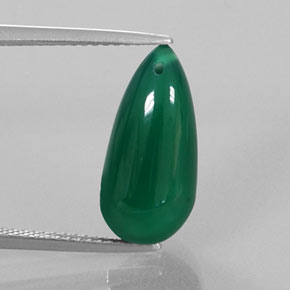 Ágata verde natural de 6,16 ct, transparente, transparente / translúcido