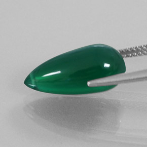 Ágata verde natural de 6,16 ct, transparente, transparente / translúcido