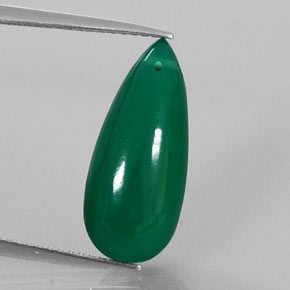 Ágata verde natural de 7,51 ct, transparente, transparente / translúcido
