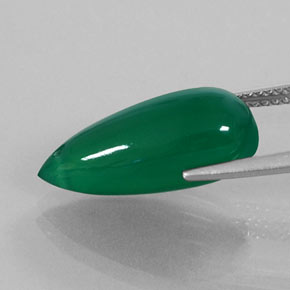 Ágata verde natural de 7,51 ct, transparente, transparente / translúcido