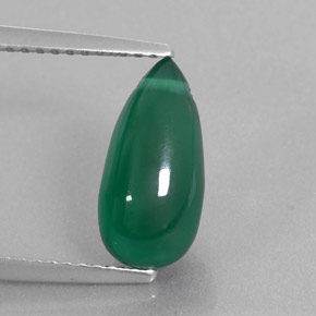Ágata Verde natural de 2.88 ct, Transparente, Transparente / Translúcido