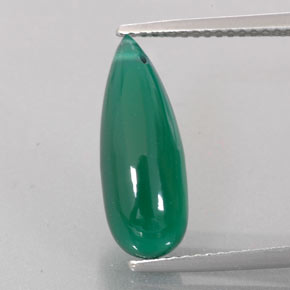 Ágata verde natural de 4,34 ct, transparente, transparente / translúcido