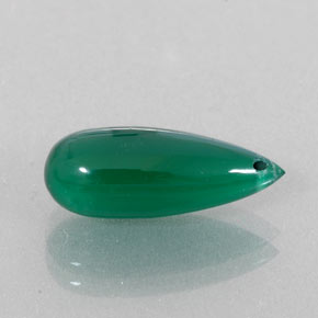 Ágata verde natural de 4,34 ct, transparente, transparente / translúcido