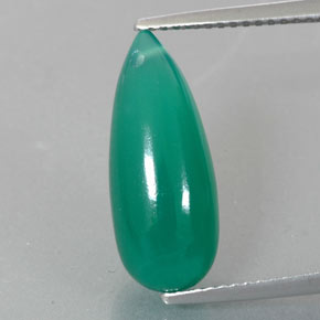 Ágata verde natural de 6,24 ct, transparente, transparente / translúcido