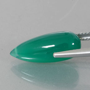 Ágata verde natural de 6,24 ct, transparente, transparente / translúcido