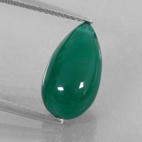 Ágata verde natural de 5,48 ct, transparente, transparente / translúcido