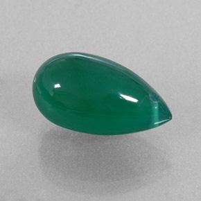 Ágata verde natural de 5,48 ct, transparente, transparente / translúcido