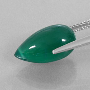 Ágata verde natural de 5,48 ct, transparente, transparente / translúcido