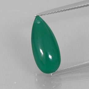 Ágata verde natural de 5,34 ct, transparente, transparente / translúcido