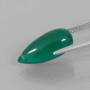 Ágata verde natural de 5,34 ct, transparente, transparente / translúcido