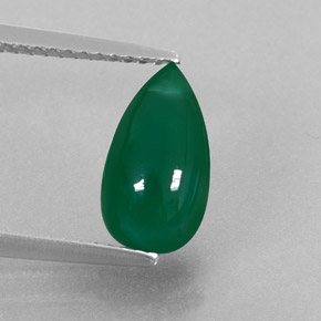 Ágata verde natural de 2,56 ct, transparente, transparente / translúcido