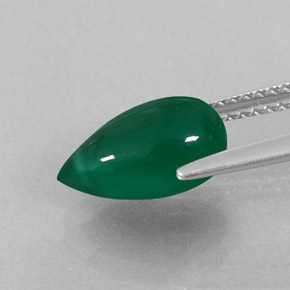 Ágata verde natural de 2,56 ct, transparente, transparente / translúcido