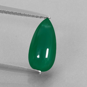 Ágata verde natural de 2,36 ct, transparente, transparente / translúcido