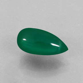Ágata verde natural de 2,36 ct, transparente, transparente / translúcido