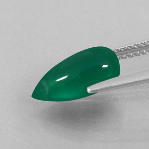 Ágata verde natural de 2,36 ct, transparente, transparente / translúcido