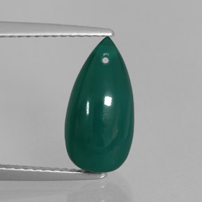 Ágata verde natural de 3,93 ct, transparente, transparente / translúcido