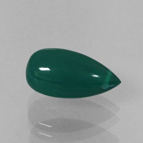 Ágata verde natural de 3,93 ct, transparente, transparente / translúcido