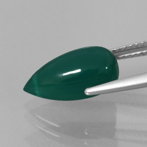 Ágata verde natural de 3,93 ct, transparente, transparente / translúcido