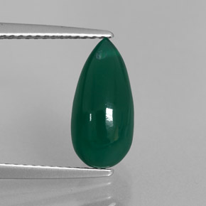 Ágata verde natural de 3,28 ct, transparente, transparente / translúcido