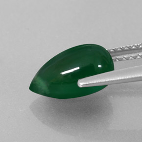 Ágata Verde natural de 2.07 ct, Transparente, Transparente / Translúcido