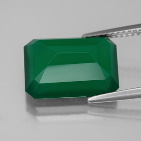 Ágata verde natural de 6,25 ct, transparente, transparente / translúcido