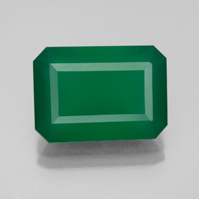 Ágata verde natural de 5,54 ct, transparente, transparente / translúcido