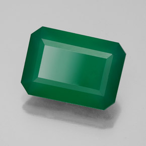 Ágata verde natural de 5,54 ct, transparente, transparente / translúcido