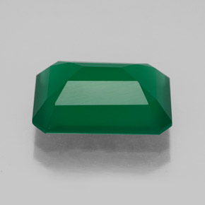 Ágata verde natural de 5,54 ct, transparente, transparente / translúcido