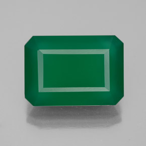 Ágata Verde natural de 6.35 ct, Transparente, Transparente / Translúcido