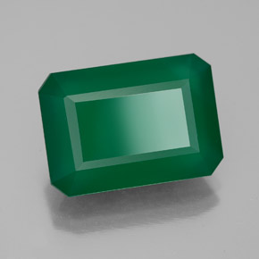 Ágata Verde natural de 6.35 ct, Transparente, Transparente / Translúcido