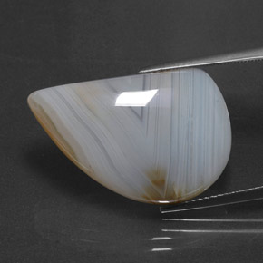 Ágata multicolor natural de 18,98 ct, transparente, transparente / translúcido