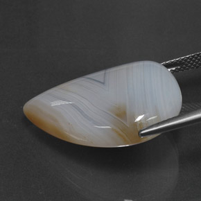 Ágata multicolor natural de 18,98 ct, transparente, transparente / translúcido