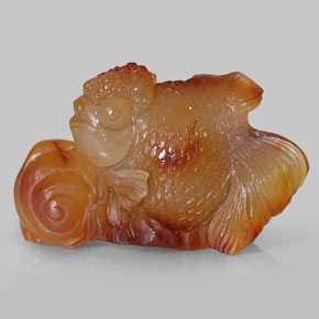 Ágata naranja natural de 356,10 ct, transparente, transparente / translúcido