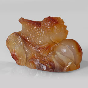 Ágata naranja natural de 356,10 ct, transparente, transparente / translúcido