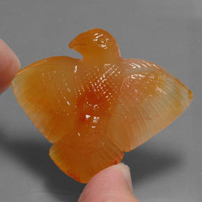 Ágata naranja natural de 74,60 ct, transparente, transparente / translúcido