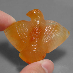 Ágata naranja natural de 74,60 ct, transparente, transparente / translúcido