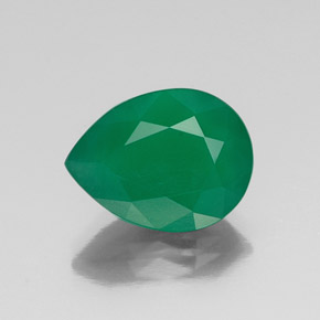 Ágata verde natural de 6,96 ct, transparente, transparente / translúcido
