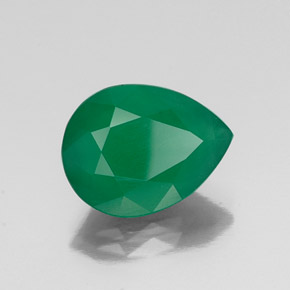 Ágata verde natural de 6,96 ct, transparente, transparente / translúcido