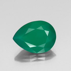 Ágata verde natural de 6,65 ct, transparente, transparente / translúcido