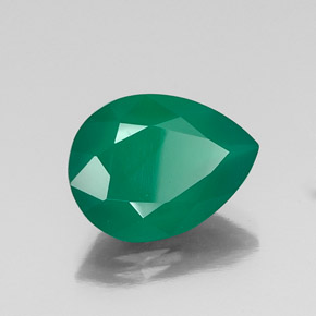 Ágata verde natural de 6,65 ct, transparente, transparente / translúcido