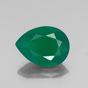Ágata verde natural de 6,65 ct, transparente, transparente / translúcido