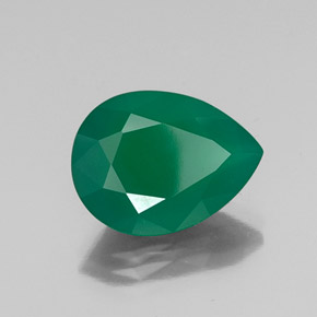 Ágata verde natural de 6,65 ct, transparente, transparente / translúcido