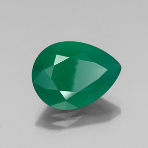 Ágata verde natural de 6,50 ct, transparente, transparente / translúcido