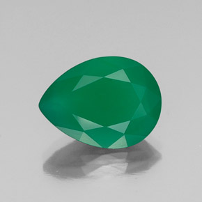 Ágata verde natural de 6,55 ct, transparente, transparente / translúcido