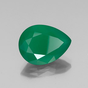 Ágata verde natural de 6,55 ct, transparente, transparente / translúcido