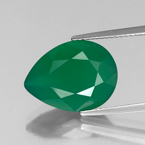 Ágata verde natural de 5,87 ct, transparente, transparente / translúcido